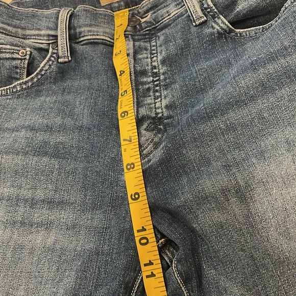 Mother The Hiker Hover Caving in Women's Blue Straight Stretchy Jeans - Picture 12 of 12